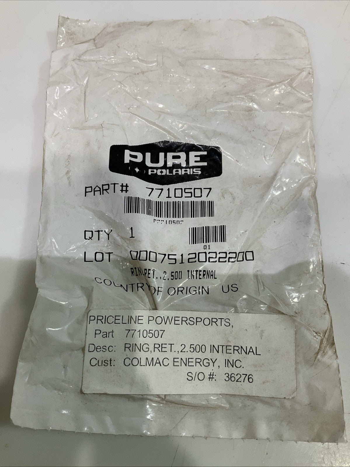 PURE POLARIS 7710507  SPORTSMAN RETENTION  RING LOT OF 2 Y2M