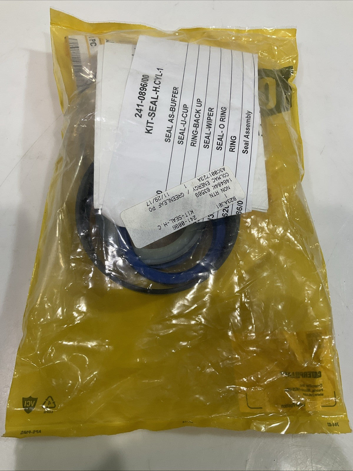 CAT-CATERPILLAR  241-0896  HYDRAULIC CYLINDER SEAL KIT  STANDARD SIZE  Y2M