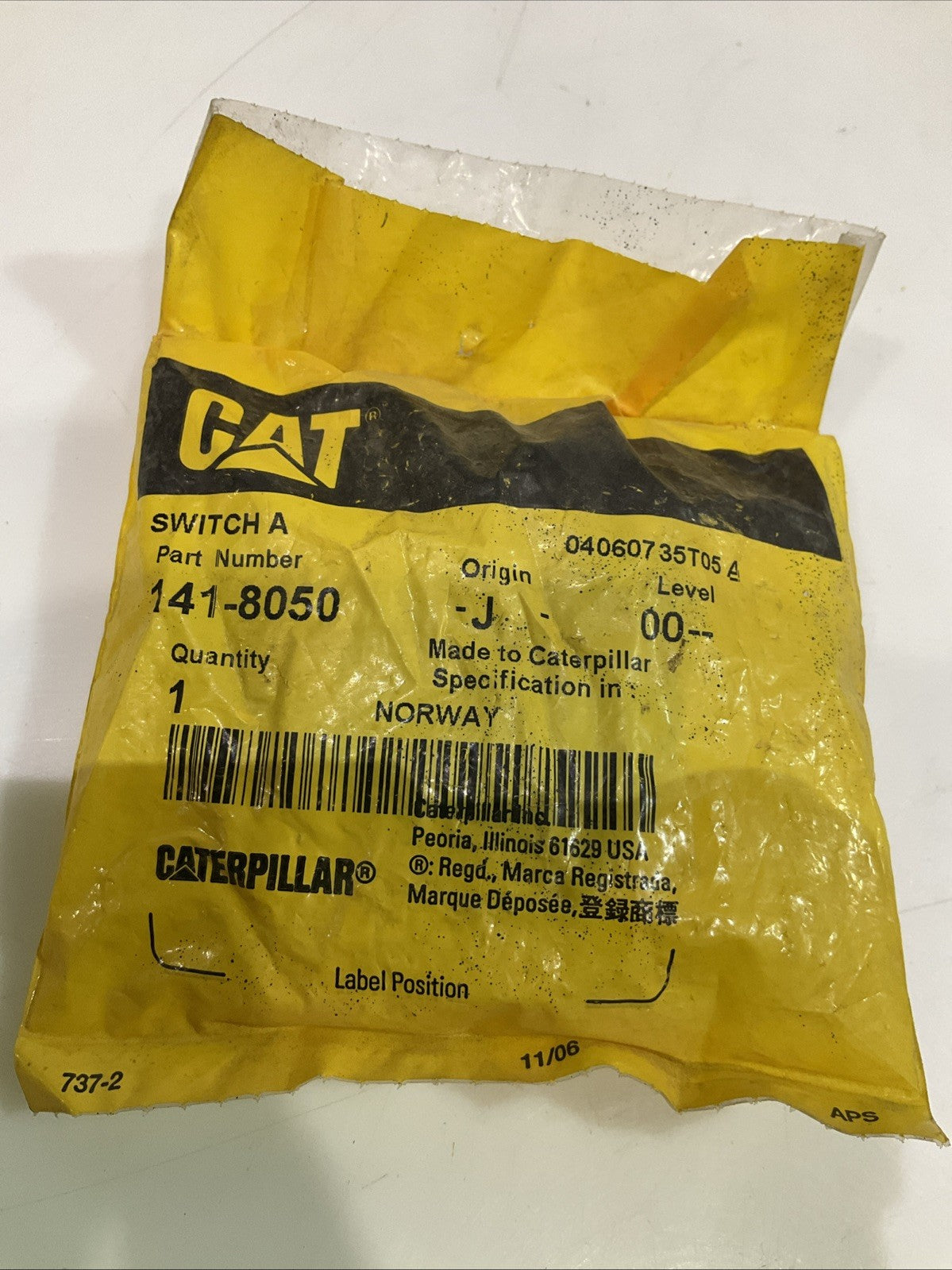 CAT-CATERPILLAR  141-8050  MASTER  STEERING SELECT  SWITCH Y2M