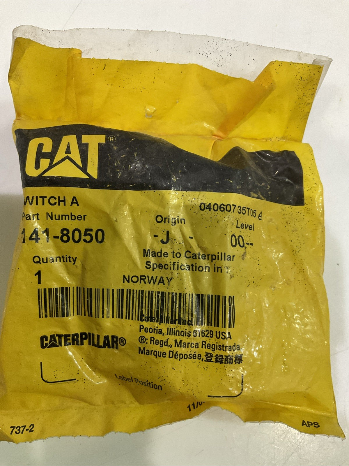 CAT-CATERPILLAR  141-8050  MASTER  STEERING SELECT  SWITCH Y2M
