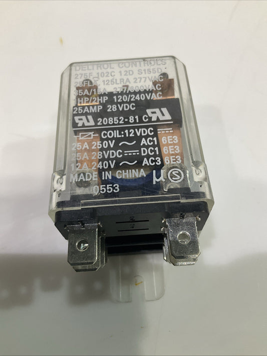 DELTROL-CONTROL   20852-81C  HEAVY DUTY POWER RELAY  275F 12VDC  25AMP  Y2M