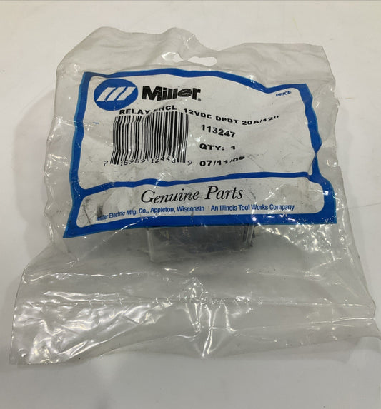 MILLER  113247  POWER  RELAY  ENCL  12VDC DPDT 20A/120 8PIN FLANGE  Y2M