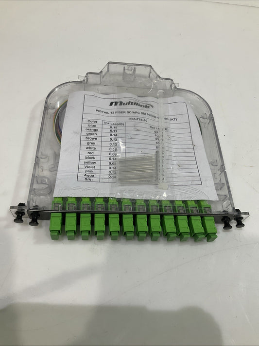 MULTILINK  065-778-10 PIGTAIL 12  FIBER  SC/APC SM900UM 1M  SET  Y2M