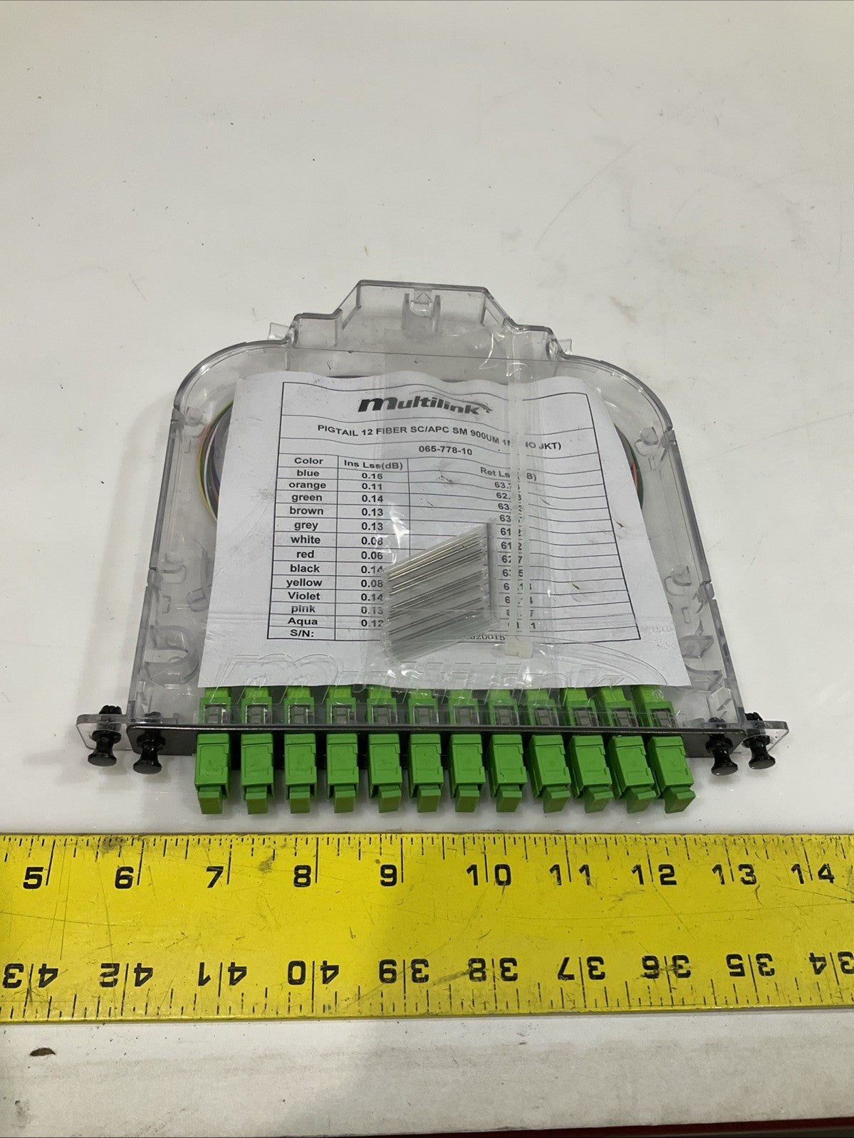 MULTILINK  065-778-10 PIGTAIL 12  FIBER  SC/APC SM900UM 1M  SET  Y2M