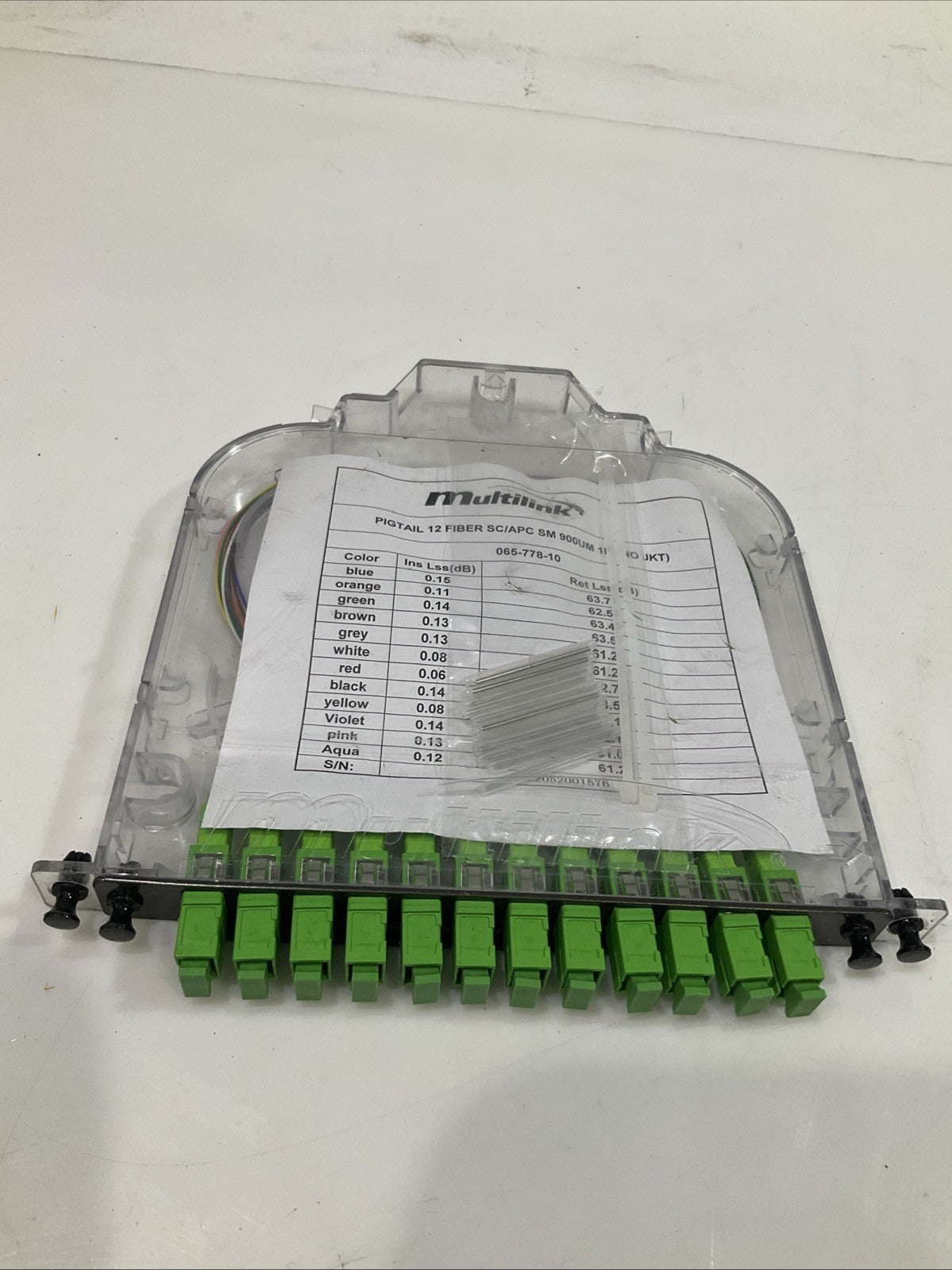 MULTILINK  065-778-10 PIGTAIL 12  FIBER  SC/APC SM900UM 1M  SET  Y2M