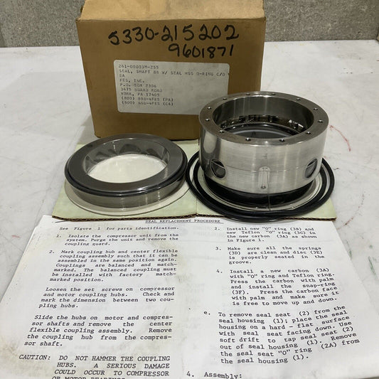 261-0000M-255 SEAL, SHAFT 8B W/ SEAL HSG O-RING C/D EA 373