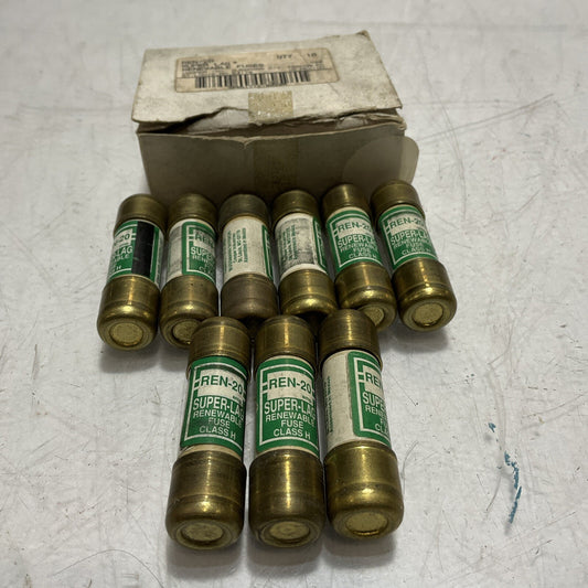 BUSSMANN  REN-20 SUPER-LAG RENEWABLE FUSE CLASS H  LOT OF  9 U3S