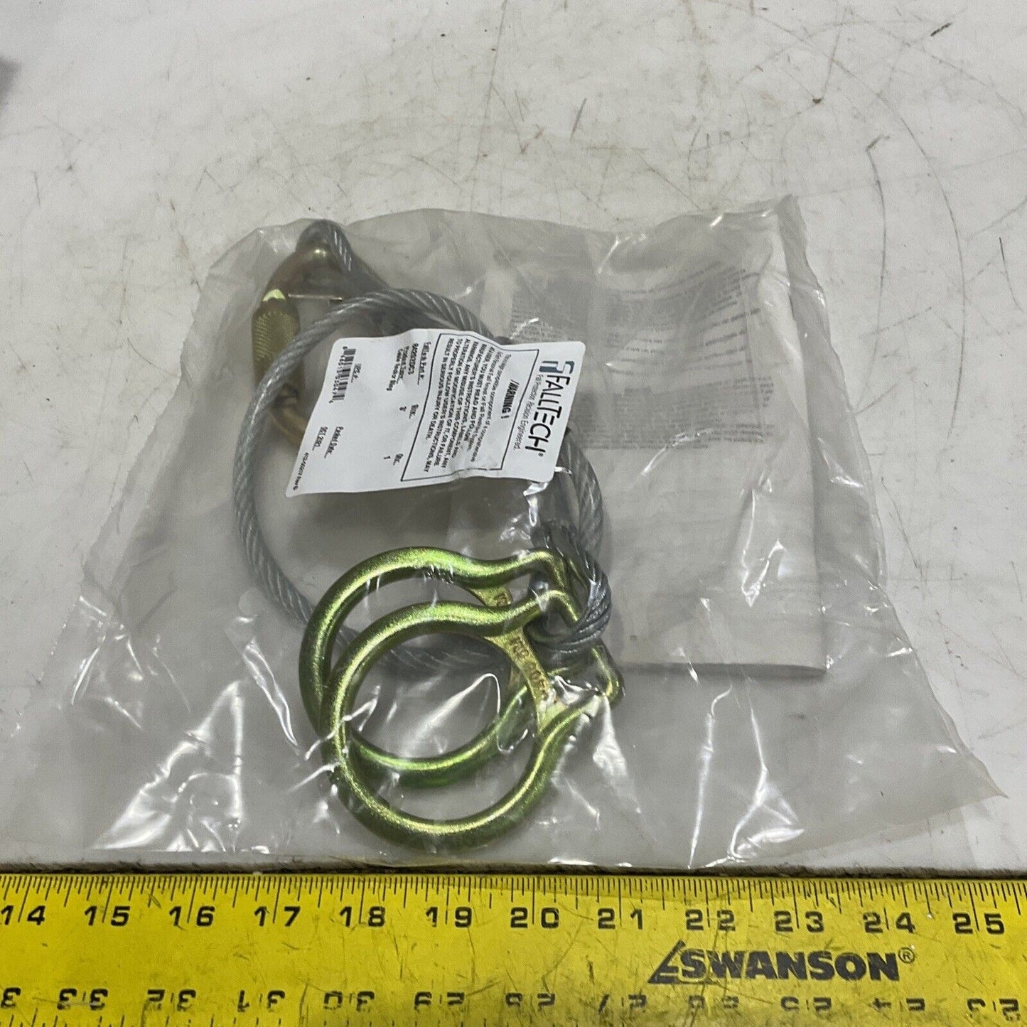 FALLTECH 84202DC3 3’ CABLE CARABINER SLIING ANCHOR COATED 373