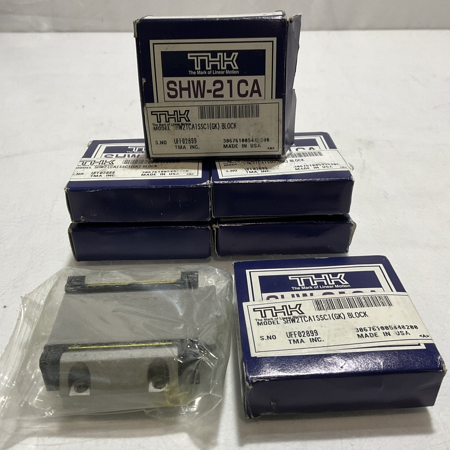 THK SHW-21CA SHW21CA1SSC1 LINEAR BEARING BLOCK LOT OF 6  U3S