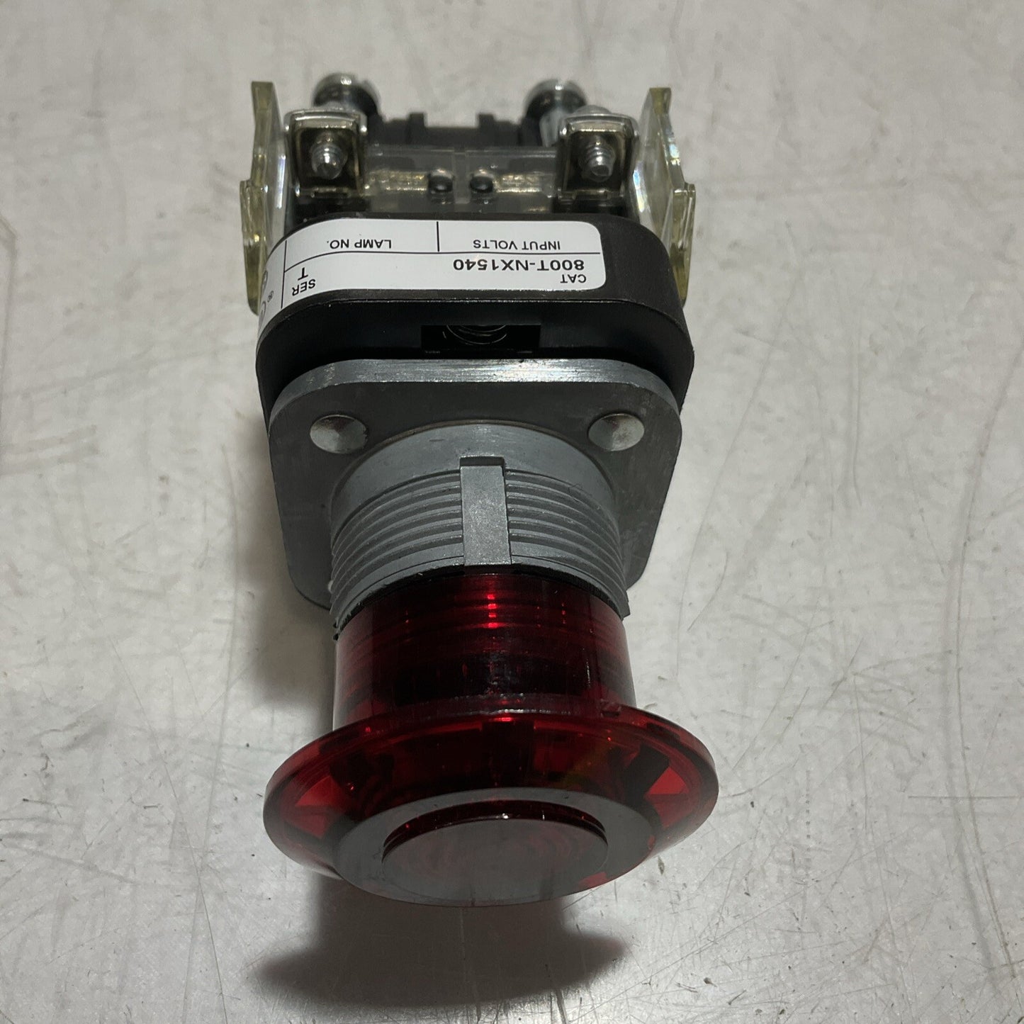 A-B ALLEN-BRADLEY 800T-NX1540 ILLUMINATED EMERGENCY PUSH STOP BUTTON  U3S