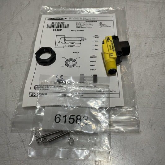 BANNER QS18VN6DQ8  - 66459 PHOTOELECTRIC SENSOR 10-30VDC U3S