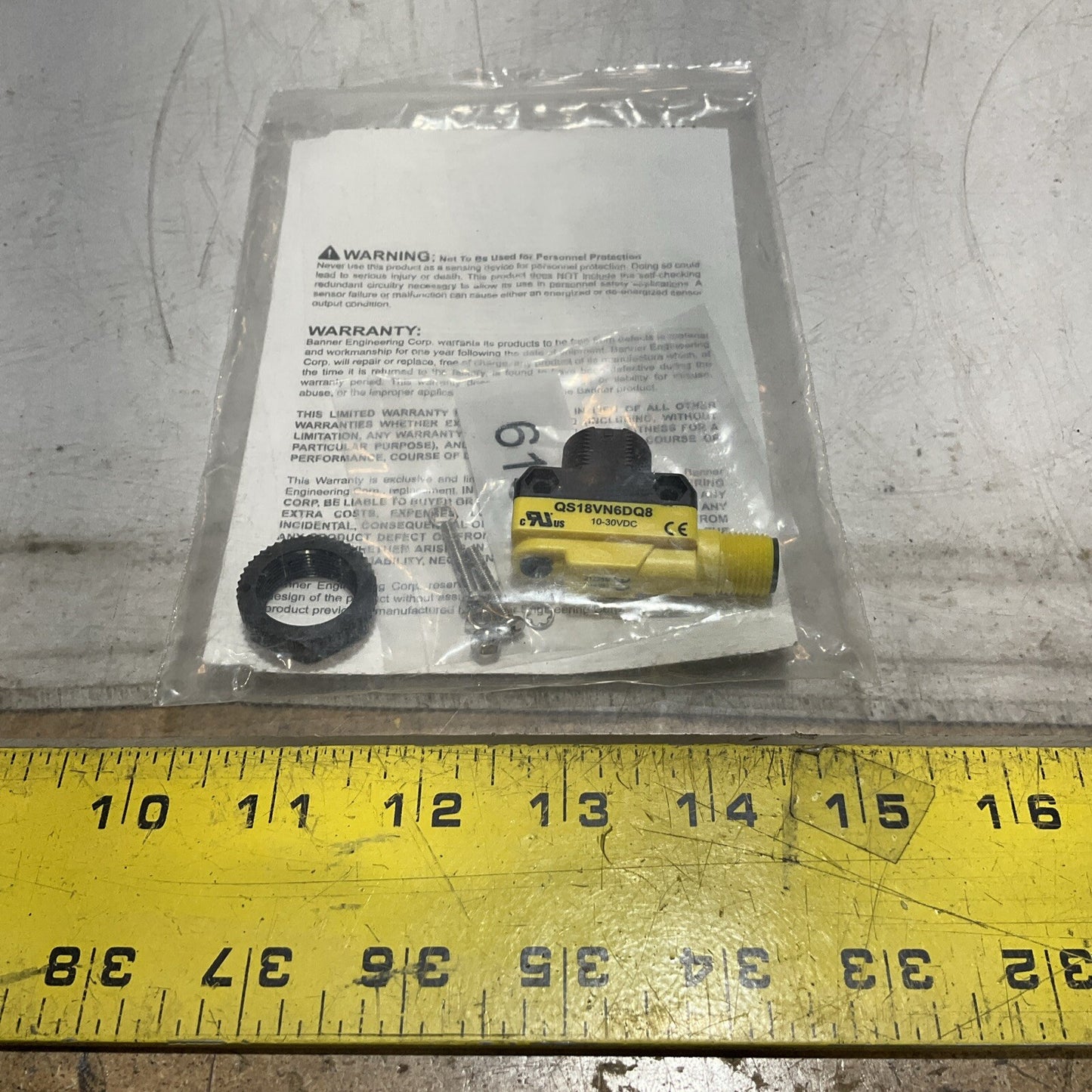 BANNER QS18VN6DQ8  - 66459 PHOTOELECTRIC SENSOR 10-30VDC U3S