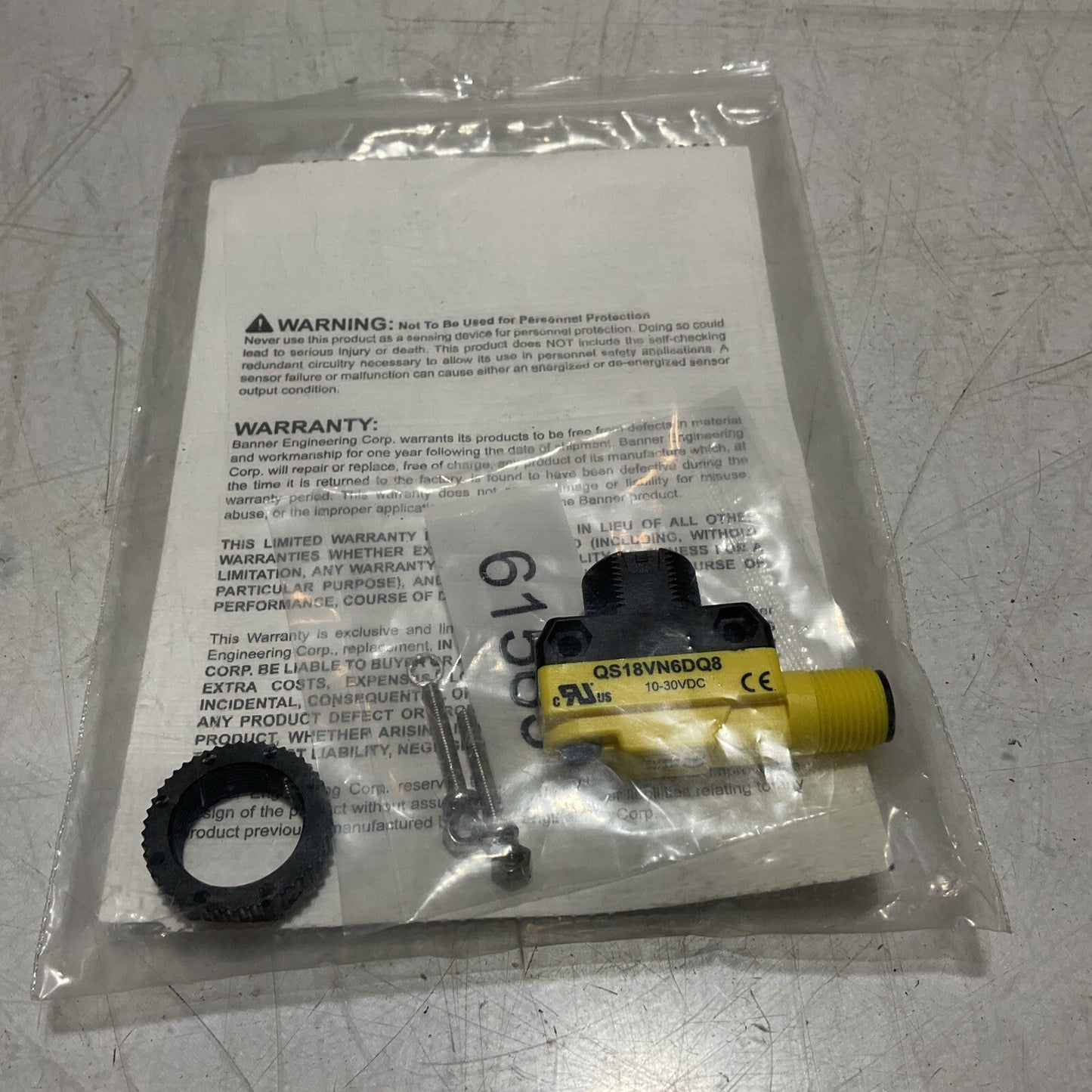 BANNER QS18VN6DQ8  - 66459 PHOTOELECTRIC SENSOR 10-30VDC U3S