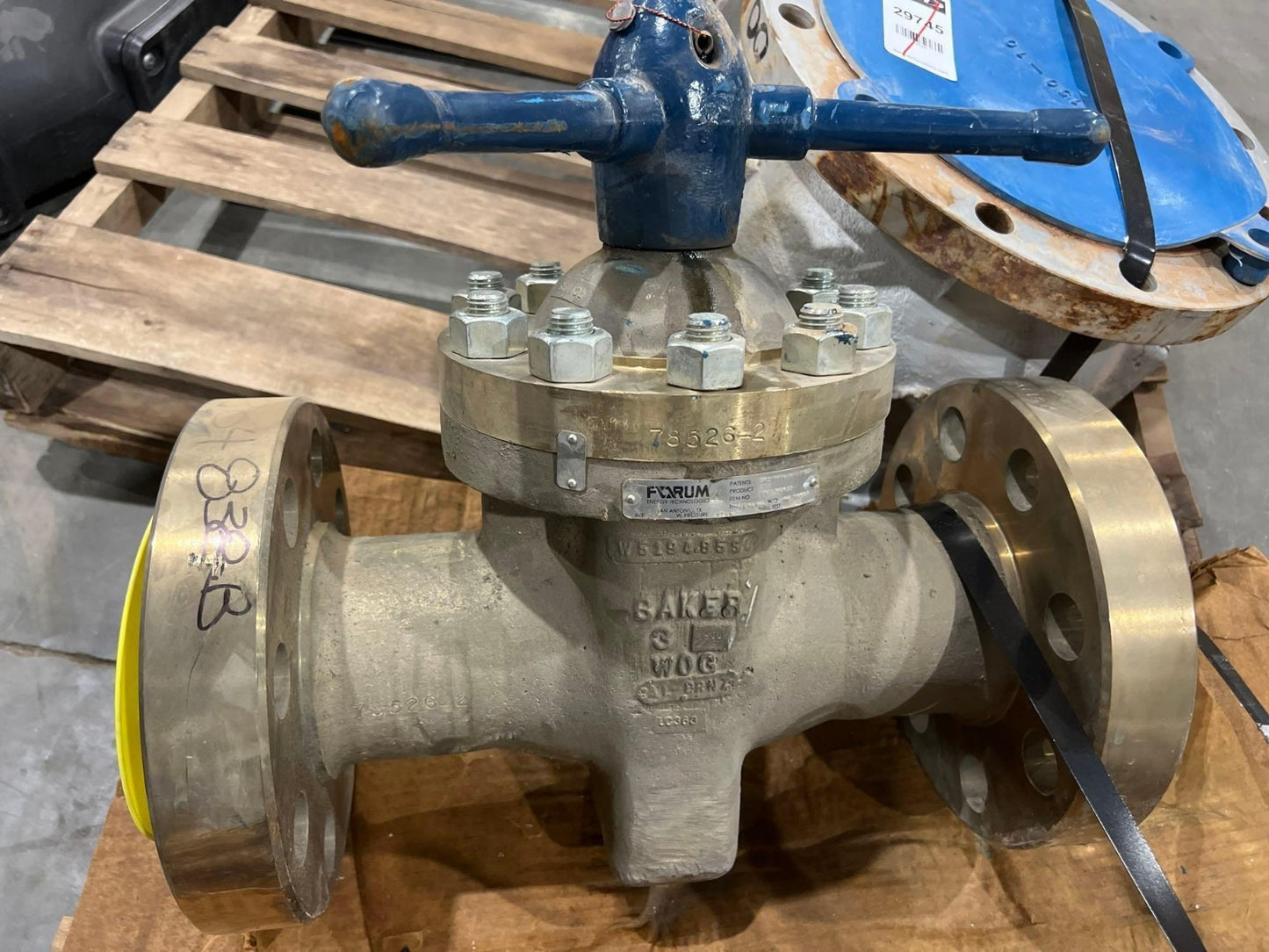 BAKER GROUP / FORUM GATE VALVE MODEL 937338HJ4 1500 LBS 3IN V2M