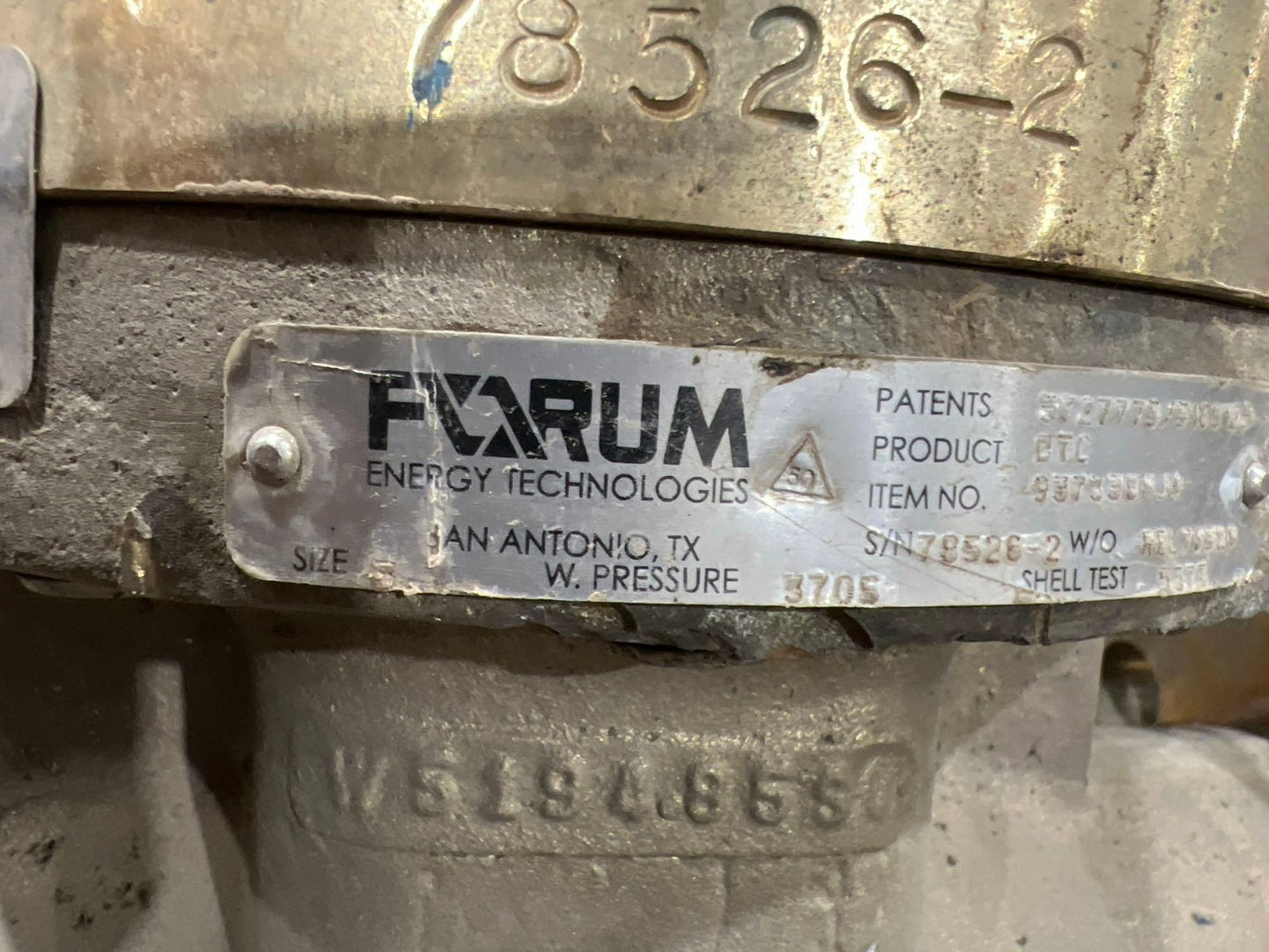 BAKER GROUP / FORUM GATE VALVE MODEL 937338HJ4 1500 LBS 3IN V2M