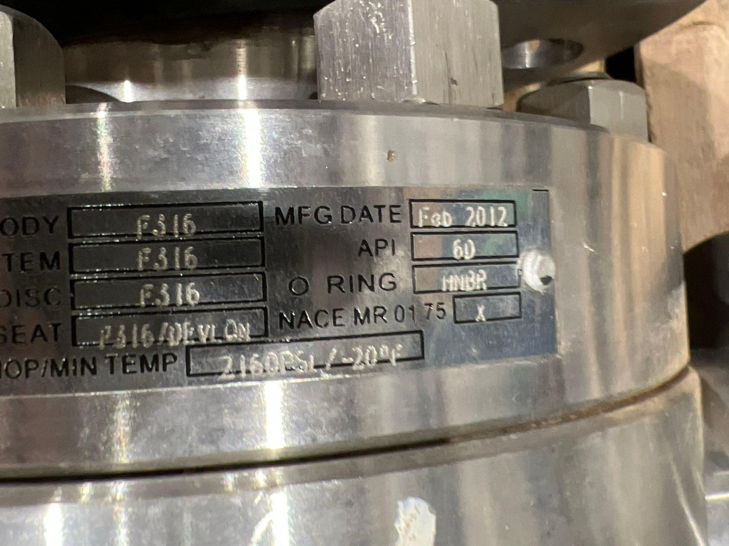 SCV TRUNNION VALVE BAL0509B5636RLPT-HD CLASS 900 SIZE 3" F316 STAINLESS V2M