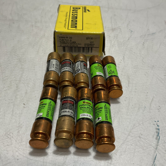 BUSSMANN  FRN-R-30  FUSETRON CLASS RK5 DUAL-ELEMENT TIME  DELAY  LOT OF  9 U3S