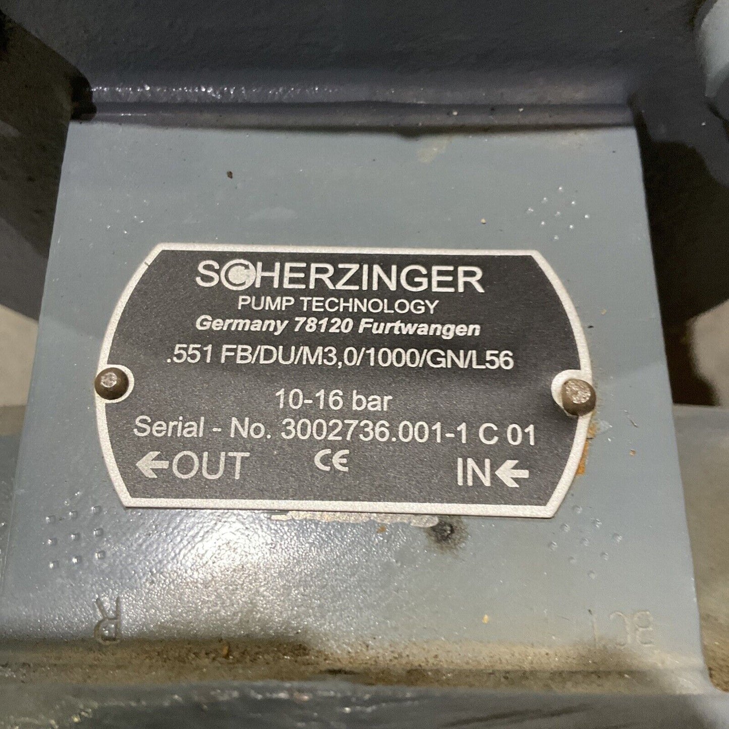 SCHERZINGER PUMP .551 FB/DU/M3,0/1000/GN/L56 ELEKTRA 1TZ9003-1BC63-4NA4-Z MOTOR