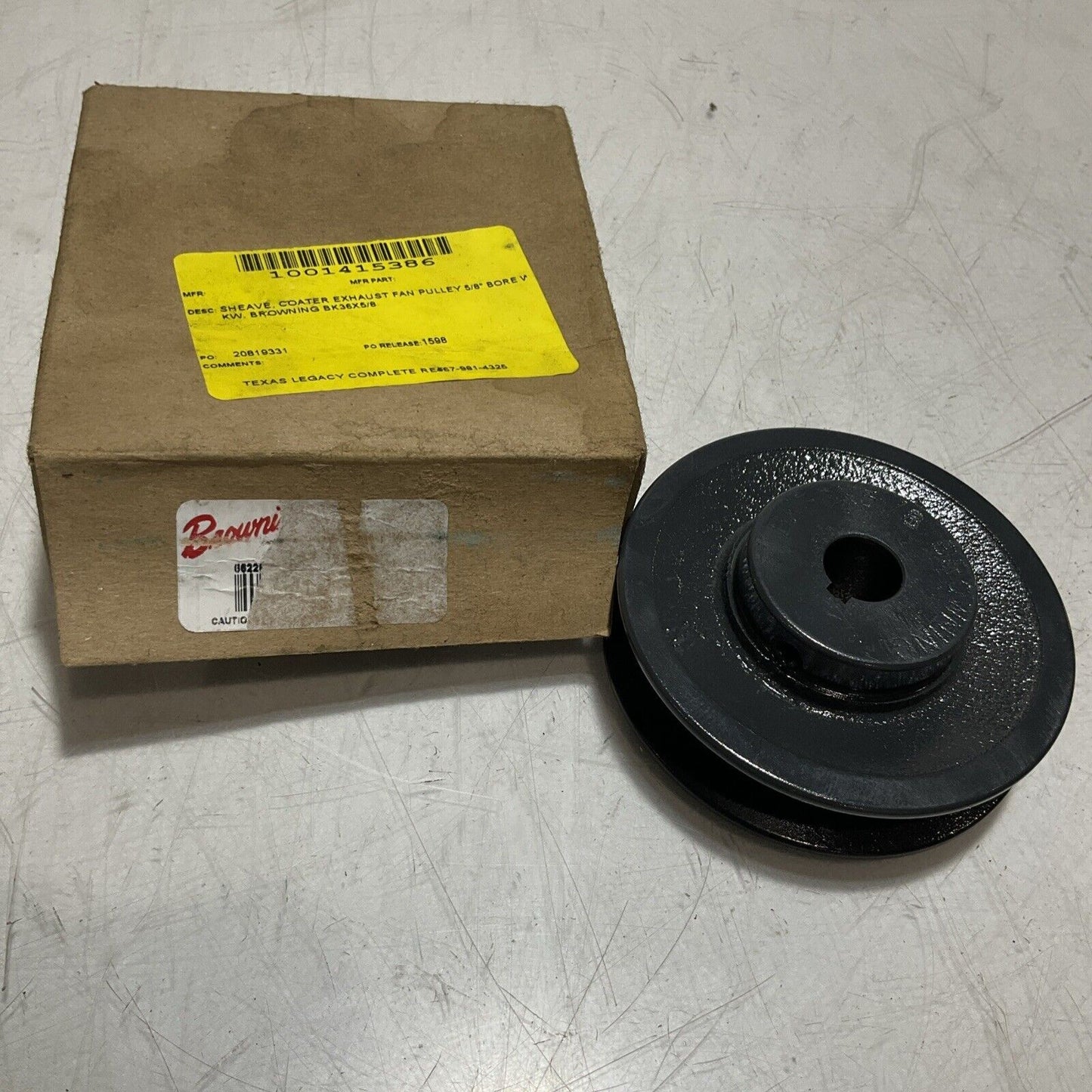 BROWNING BK36X5/8 FINISHED BORE FIXED DIAMETER SHEAVES V-BELT PULLEY 222-U3S