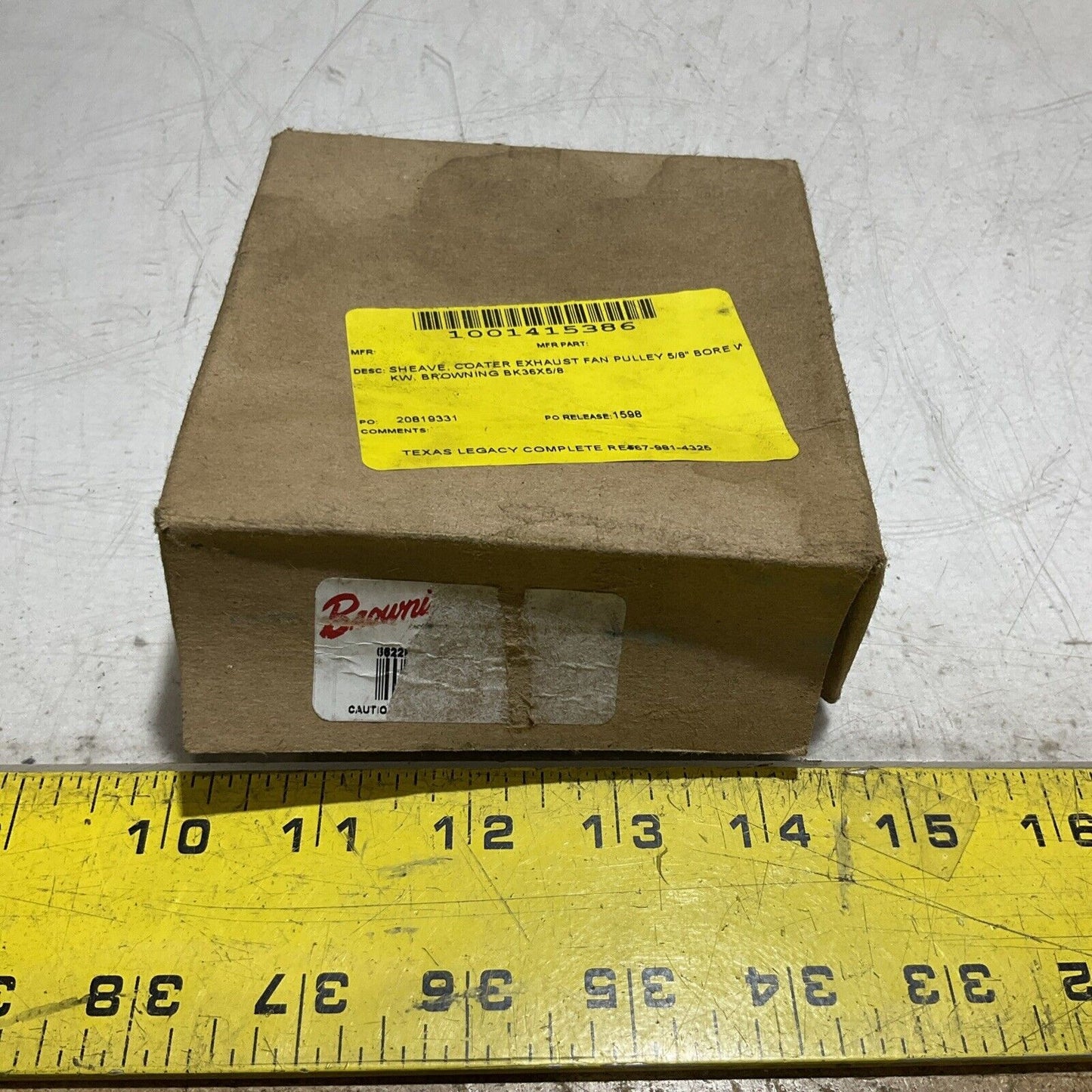 BROWNING BK36X5/8 FINISHED BORE FIXED DIAMETER SHEAVES V-BELT PULLEY 222-U3S