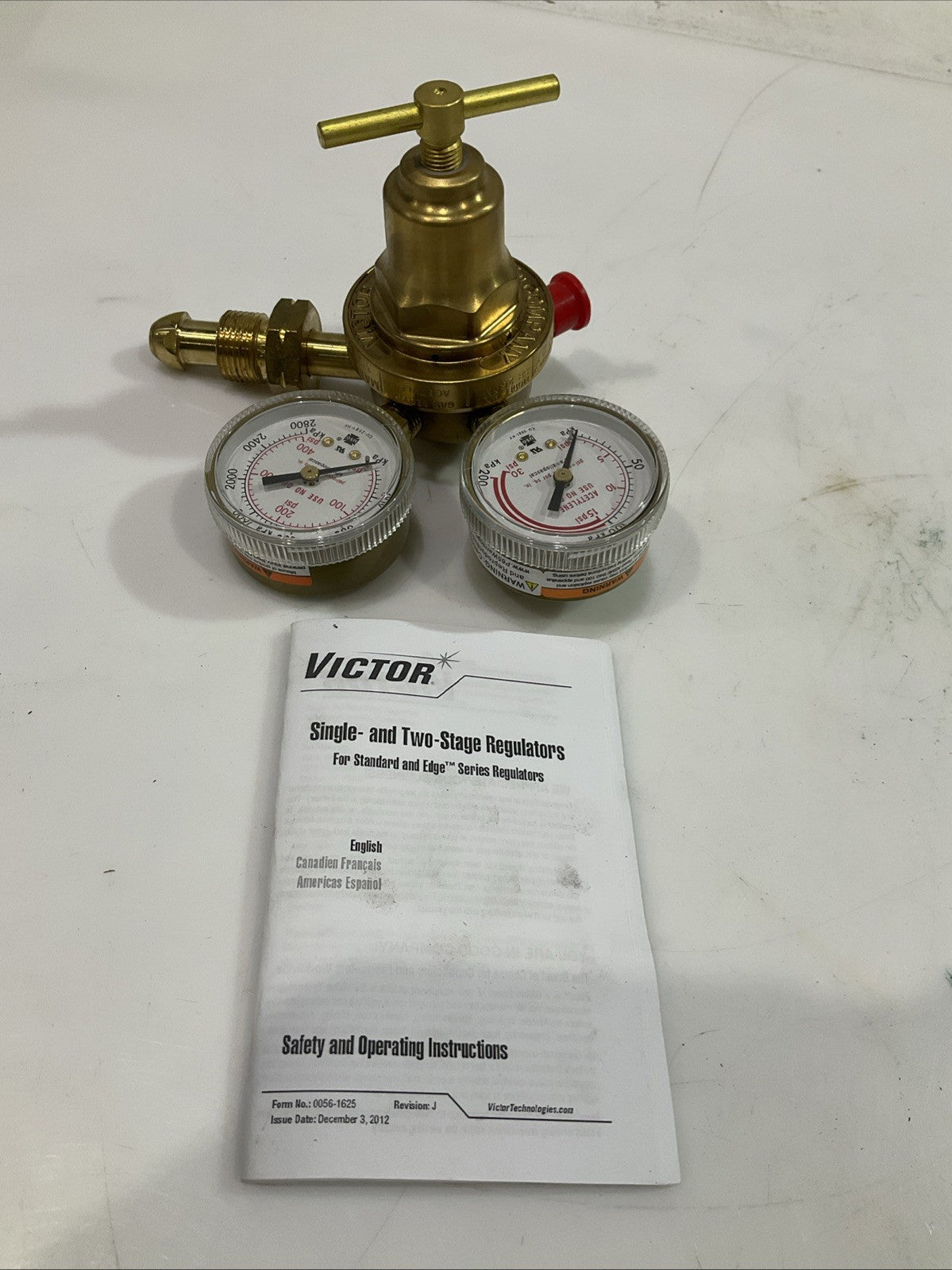 VICTOR CU-2581-HF  - 0781-0087EX SINGLE -AND TWO STAGE  GAS REGULATOR  SR250 Z2M