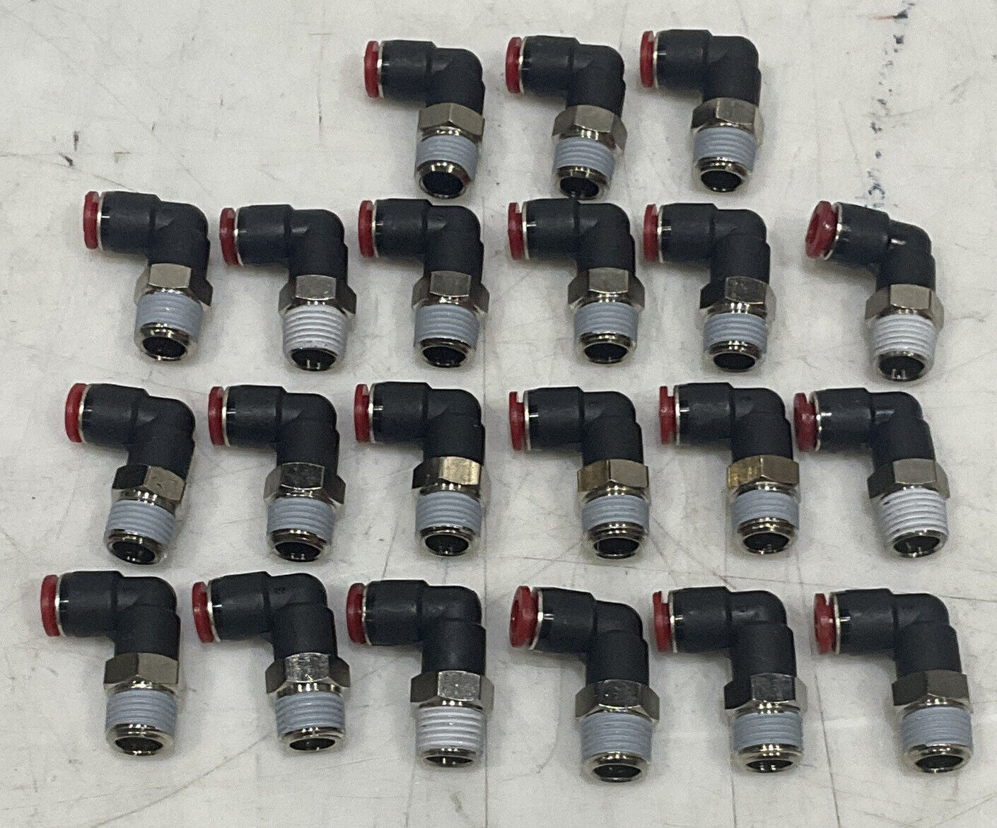 NORGREN C01470628 PNEUMNATIC PUSH-IN-FITTING ELBOW LOT OF 21 U3S