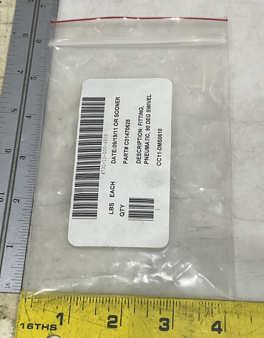 NORGREN C01470628 PNEUMNATIC PUSH-IN-FITTING ELBOW LOT OF 21 U3S