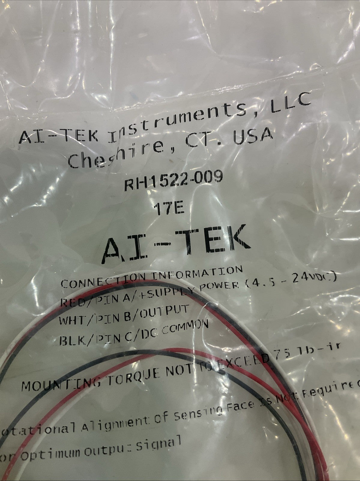 AI-TEK   RH1522-009  ACTIVE PROBE  SENSOR  T2M