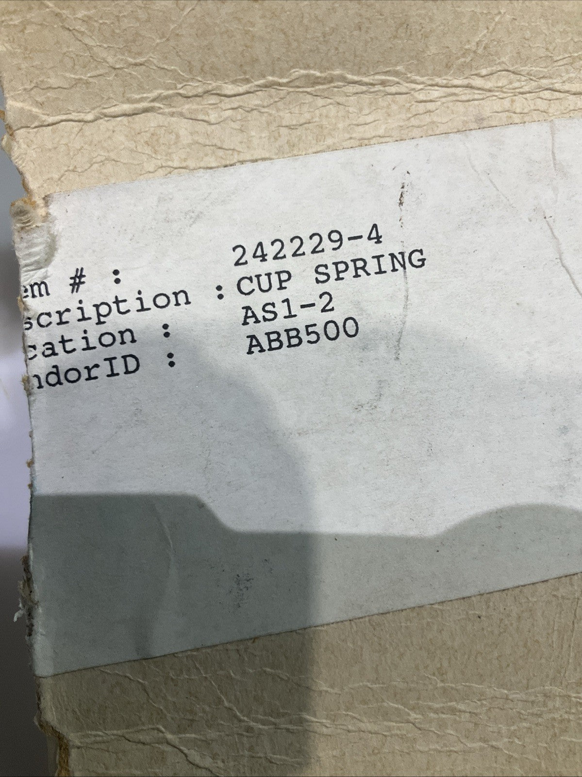 ABB   SPR- 242229-4   01-1160-012  CUP SPRING  TC-C 13  LOT OF 2  T2M