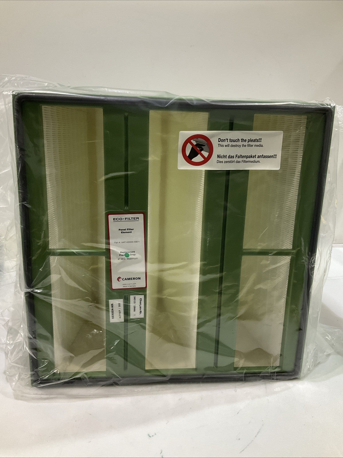 CAMERON GENUINE PART  AAP1400009-00871 ECO-FILTER PANEL ELEMENT  Y2M