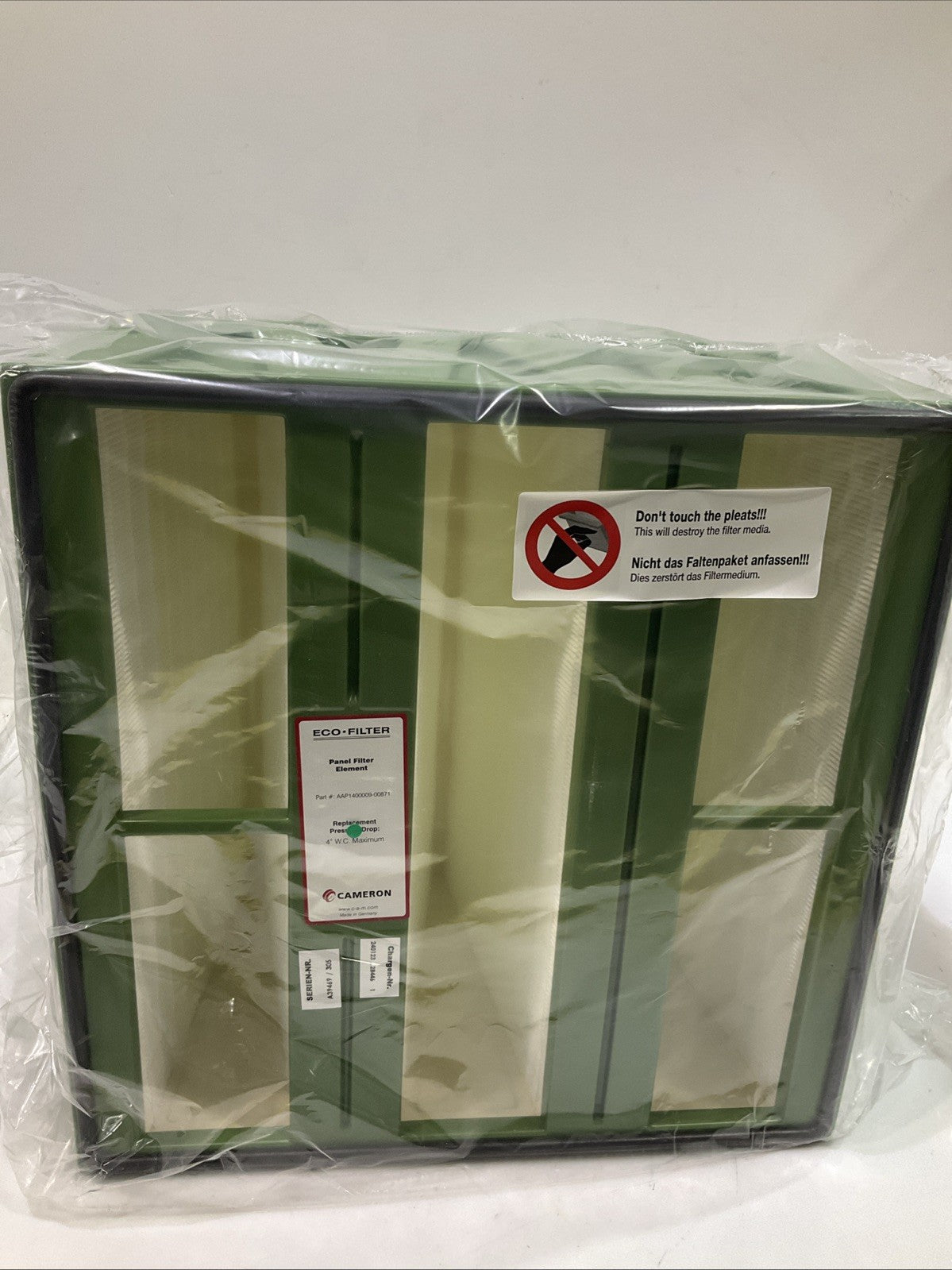 CAMERON GENUINE PART  AAP1400009-00871 ECO-FILTER PANEL ELEMENT  Y2M