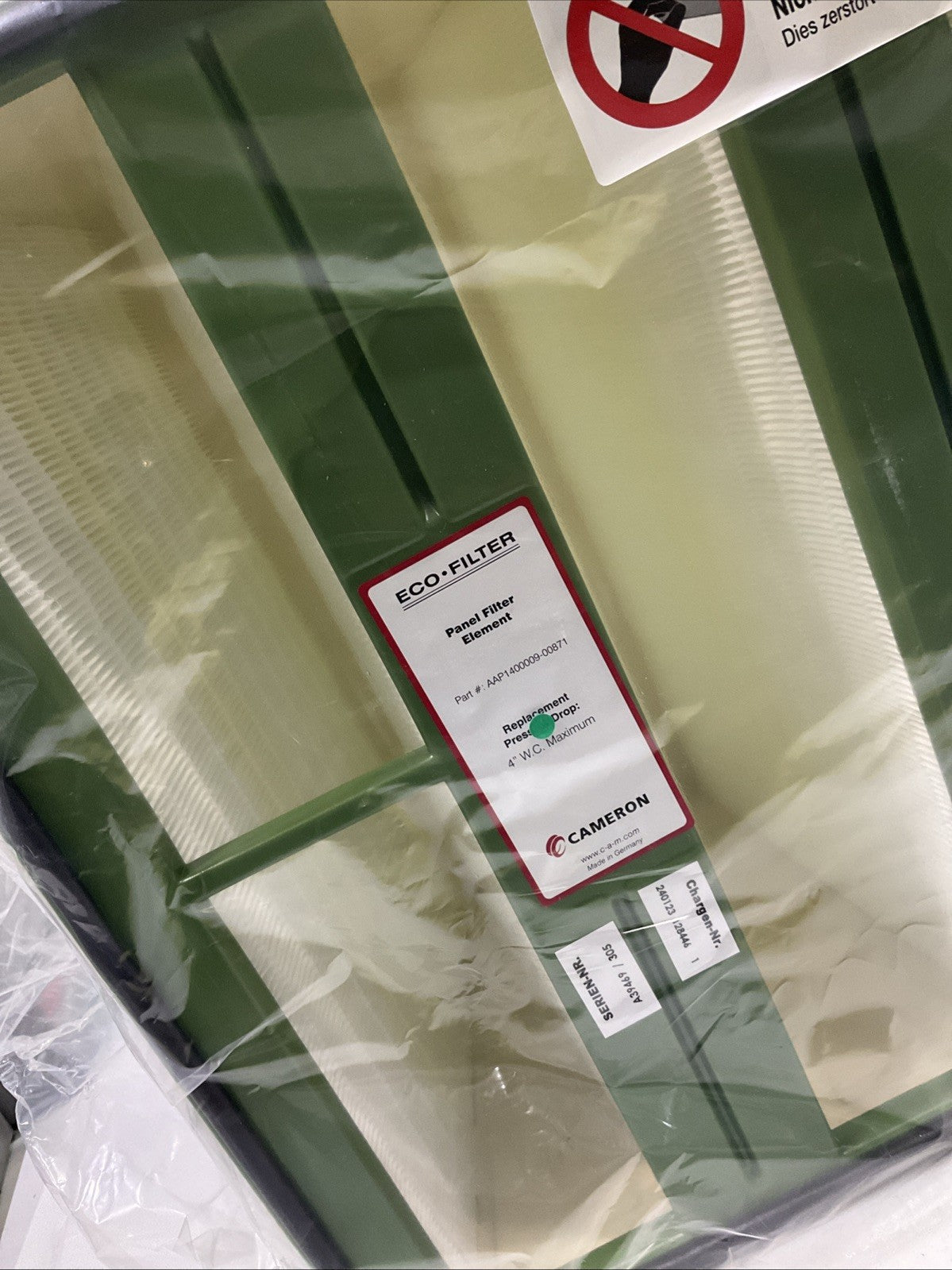 CAMERON GENUINE PART  AAP1400009-00871 ECO-FILTER PANEL ELEMENT  Y2M