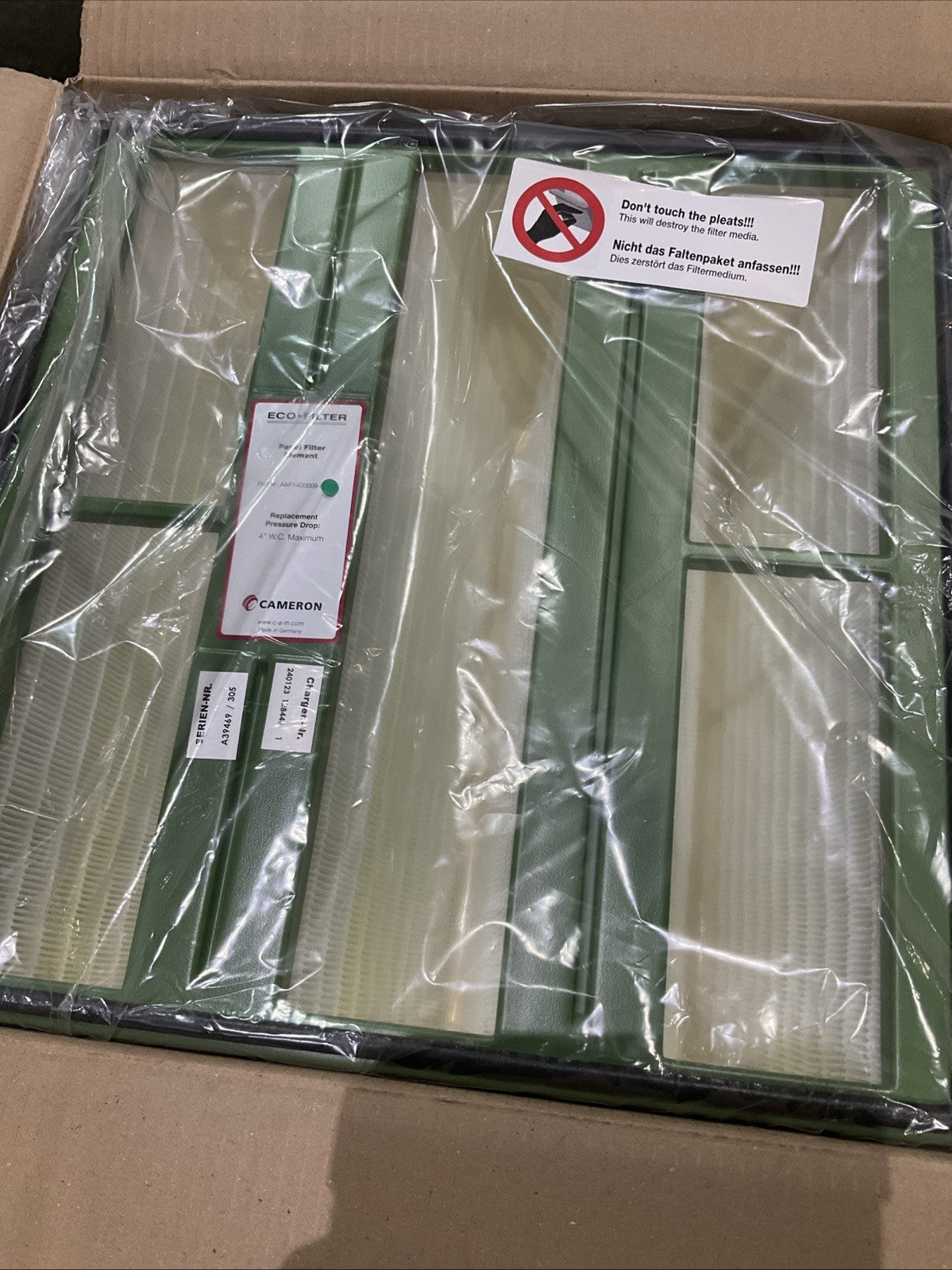 CAMERON GENUINE PART  AAP1400009-00871 ECO-FILTER PANEL ELEMENT  Y2M
