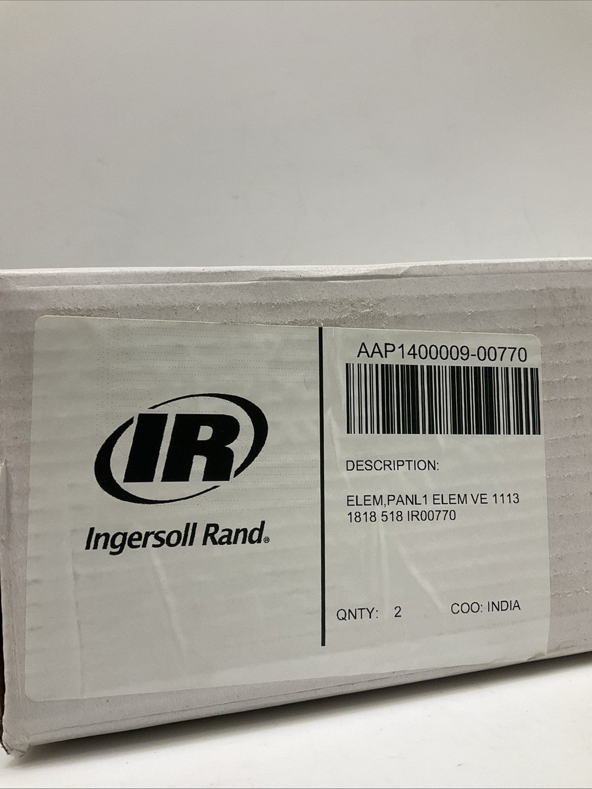 IR-INGERSOLL  RAND  AAP1400009-00770 PANEL  FILTER  REPLACEMENT QTY 2 IN BOX Y2M