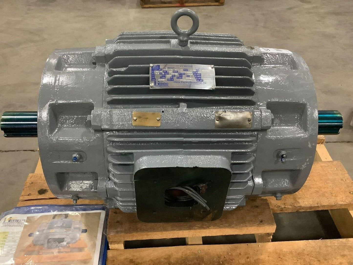 UNUSED LOUIS ALLIS MOTOR MODEL 2K47246001 7.5 HP 230/460 VOLTS 800 RPM 60HZ