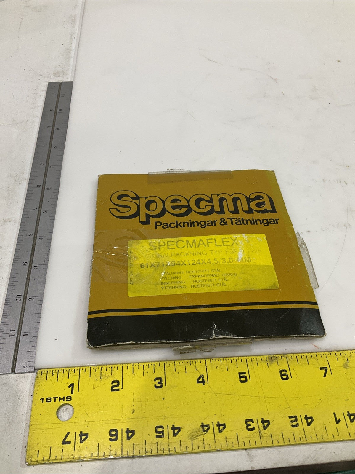 SPECMA SPECMAFLEX  316L  MANHOLE  GASKET 61X71X94X124X4,5/3,0 MM LOT OF  3  T2M