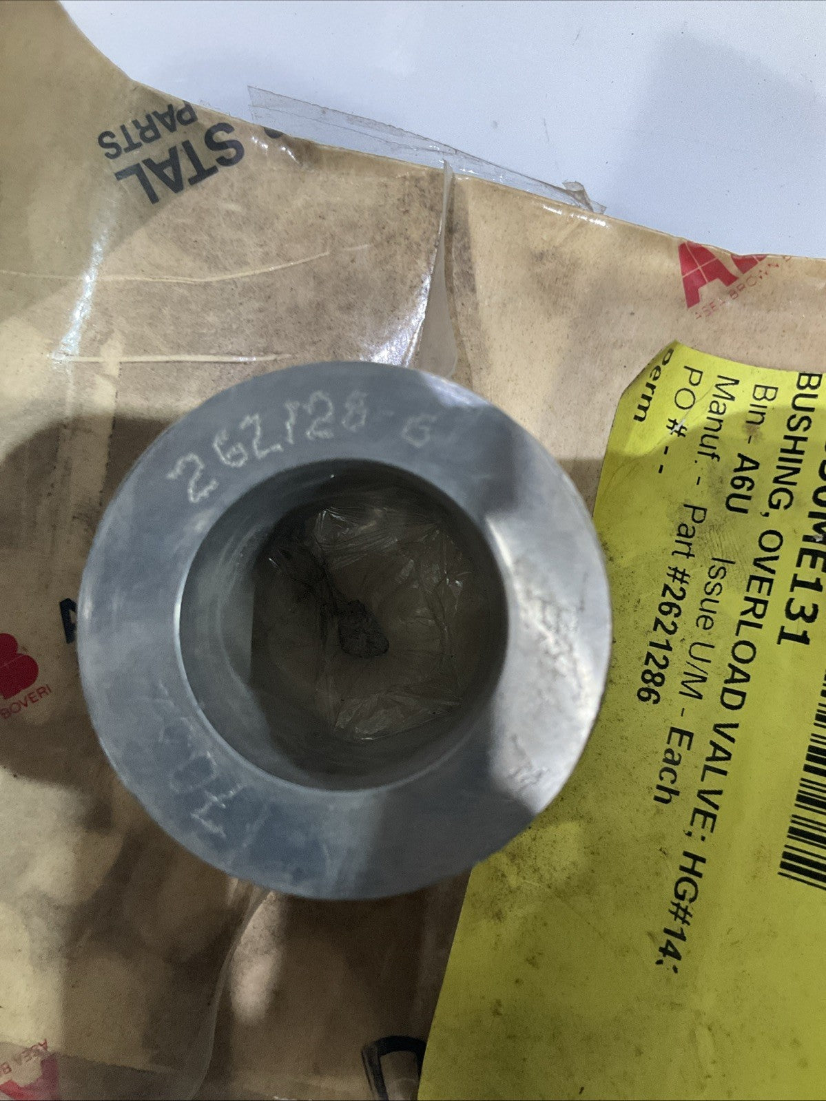 ABB  262128-6  BUSHING OVERLOAD VALVE  T2M