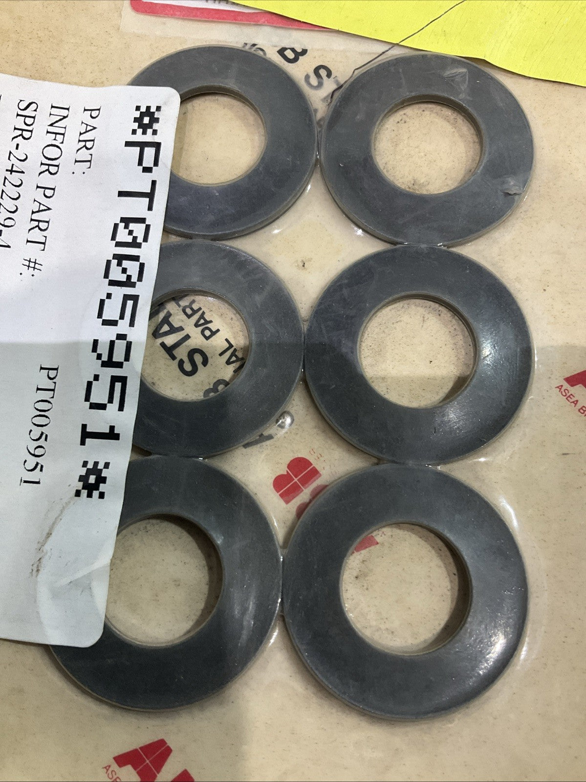 ABB  PT005951 - 2422294  SPRING CUP BEARING  BRACKET  LOT OF 6  T2M