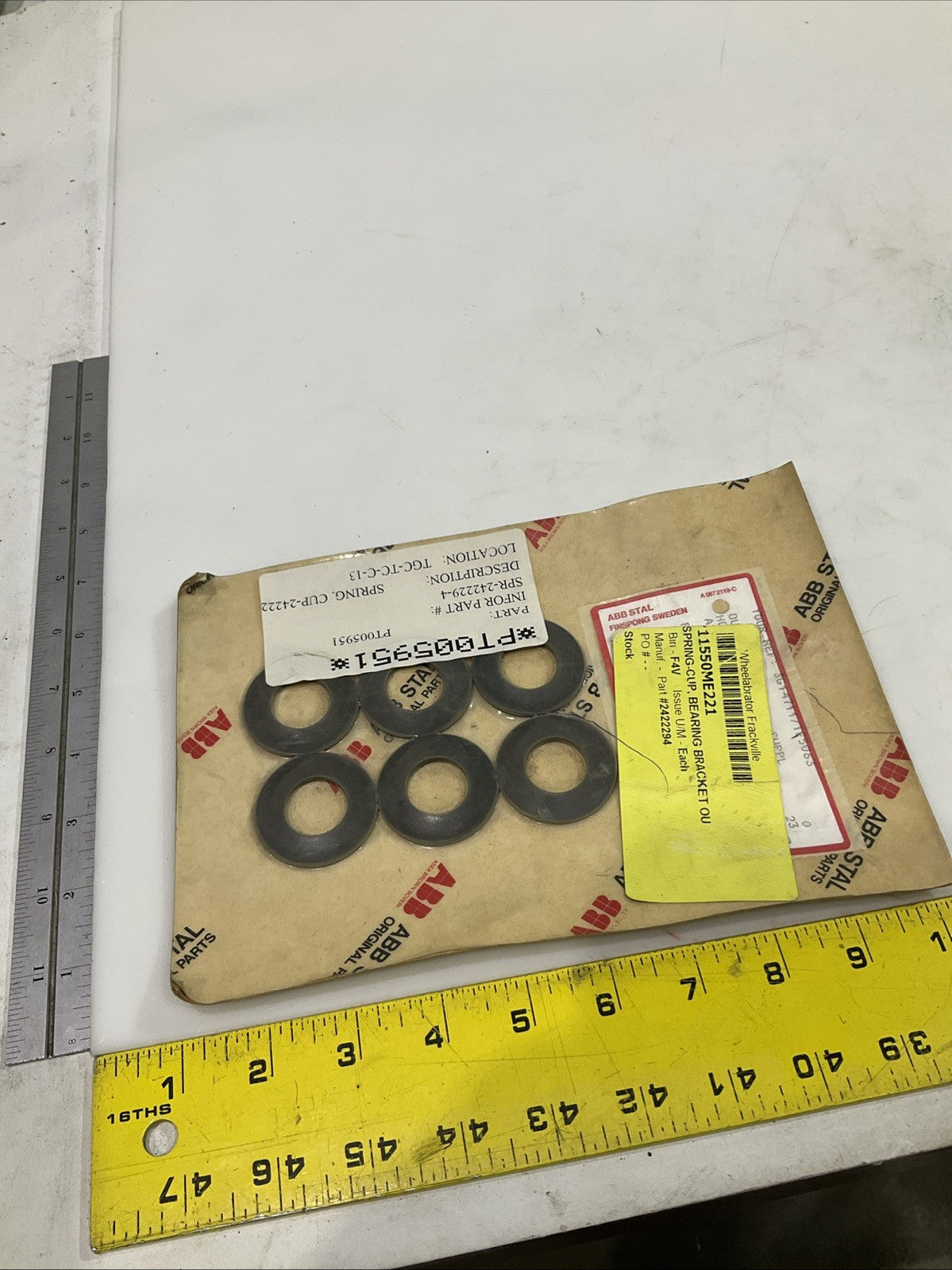 ABB  PT005951 - 2422294  SPRING CUP BEARING  BRACKET  LOT OF 6  T2M