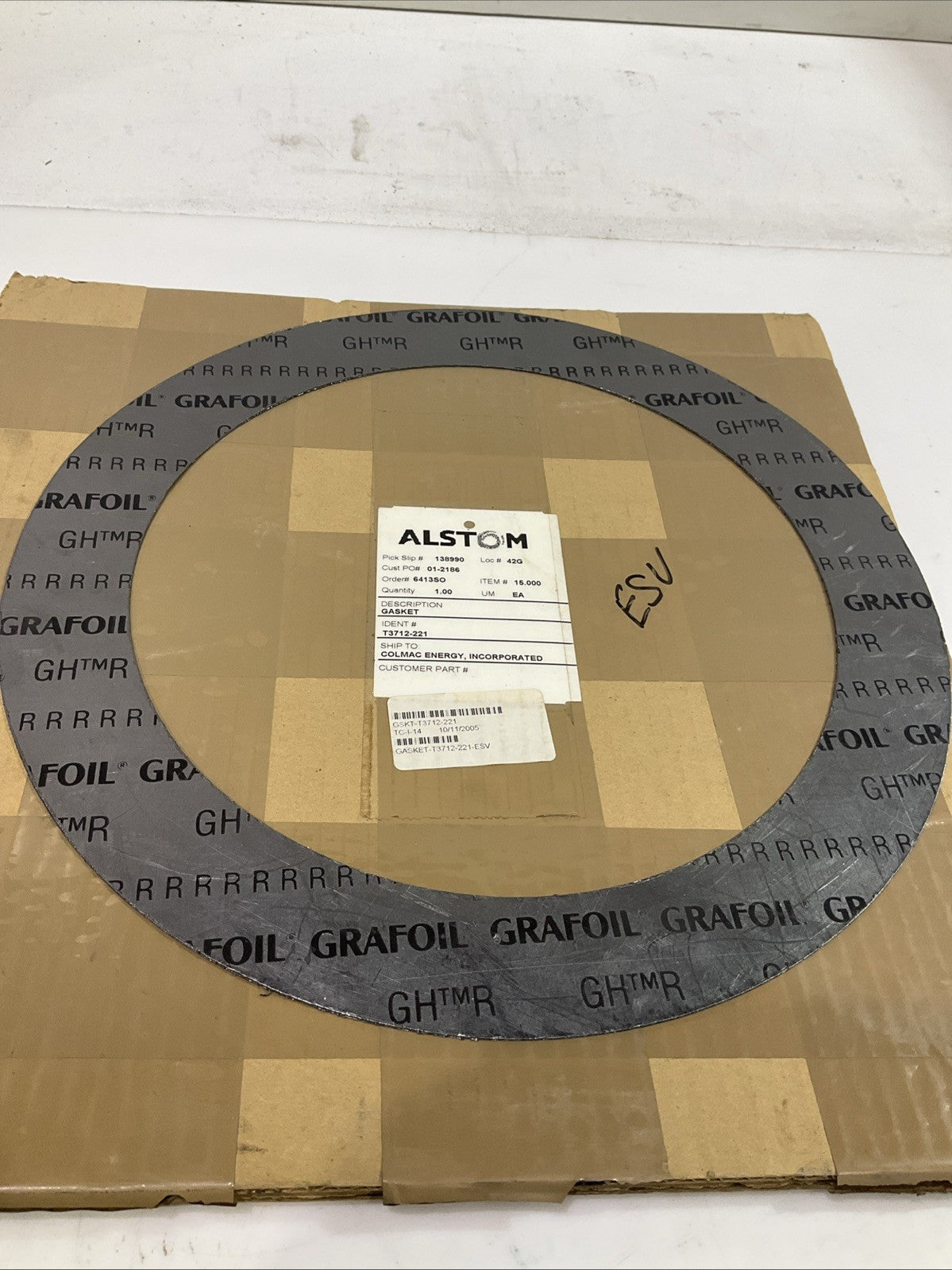 ALSTOM GRAFOIL   T3712-221-ESV  SEALING RING GASKET  T2M