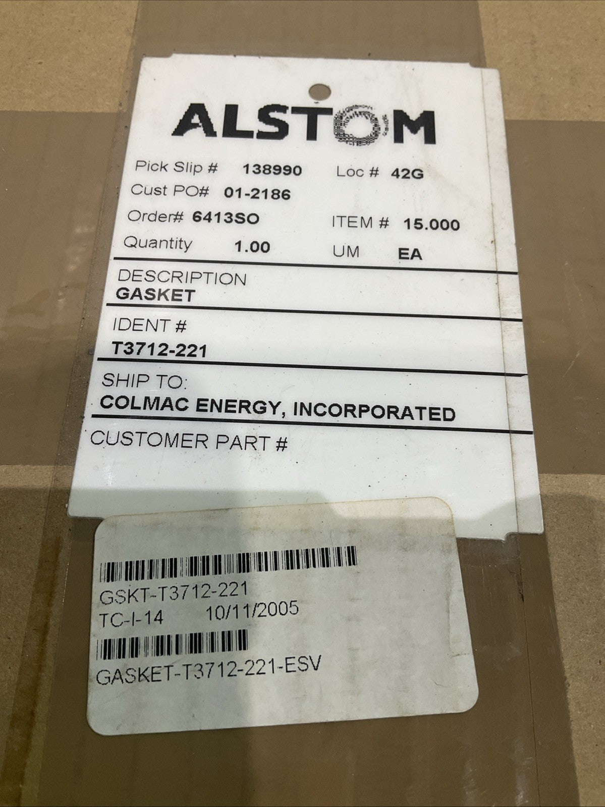 ALSTOM GRAFOIL   T3712-221-ESV  SEALING RING GASKET  T2M