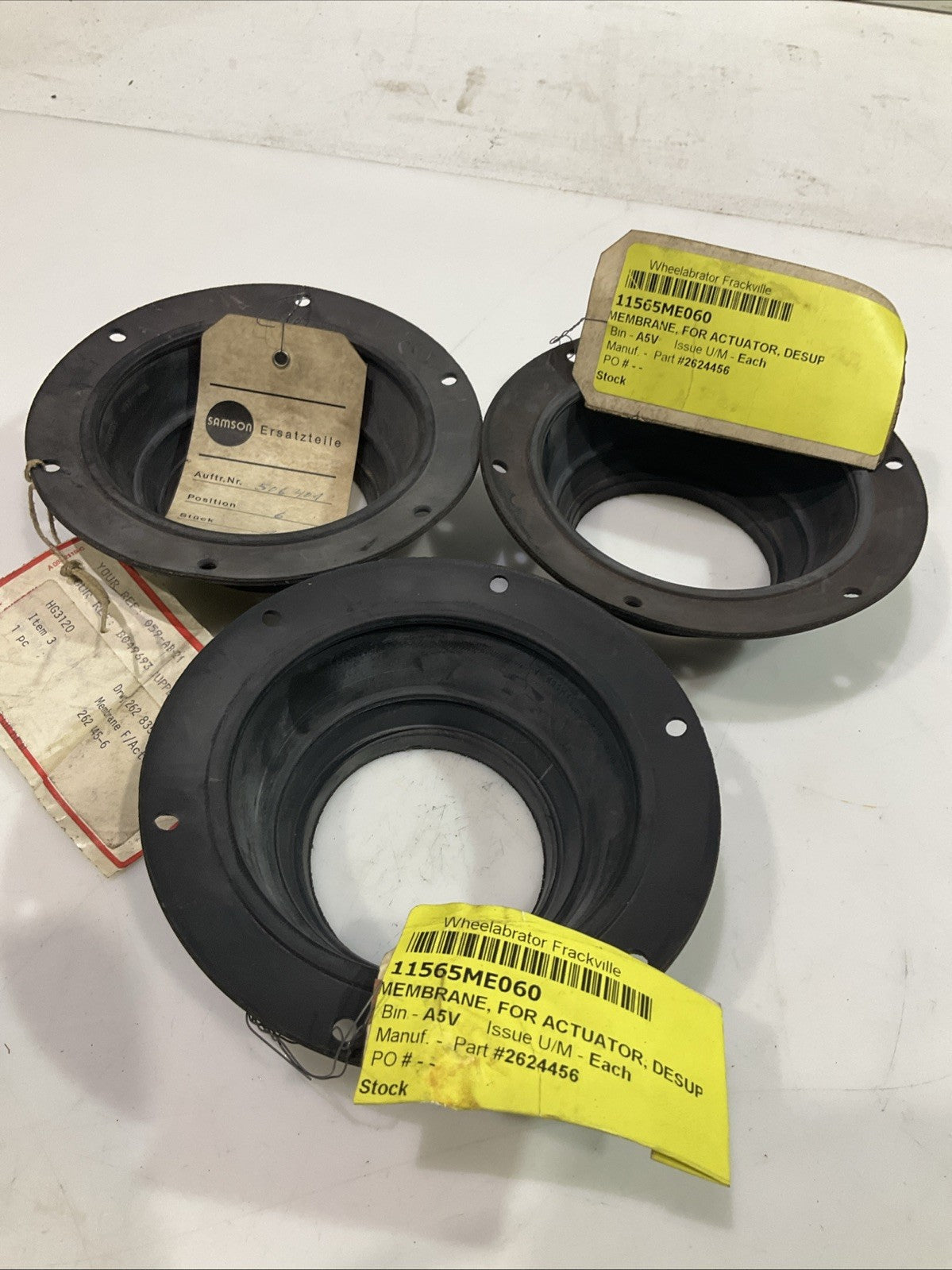 SAMSON  0520-0497 2624456 PNEUMATIC  VALVE  DIAGRAM  LOT OF 3 T2M