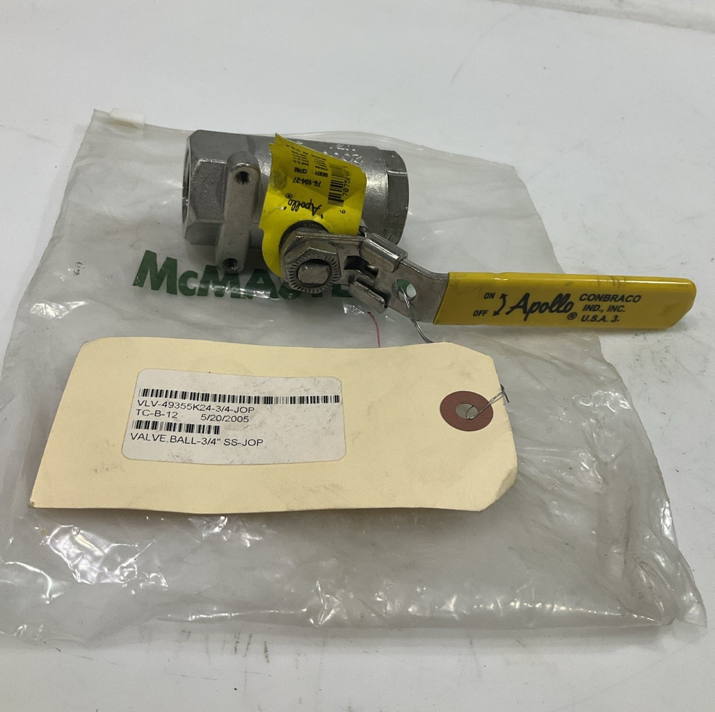 APPOLLO  76-104-27   BALL  VALVE   3/4 SS-JOP   T2M