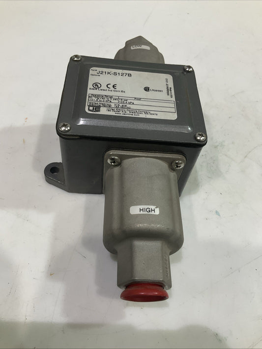 UNITED ELECTRIC CONTROL  J21K-S127  SERIES DIFFERENTIAL PRESSURE SWITCH  T2M