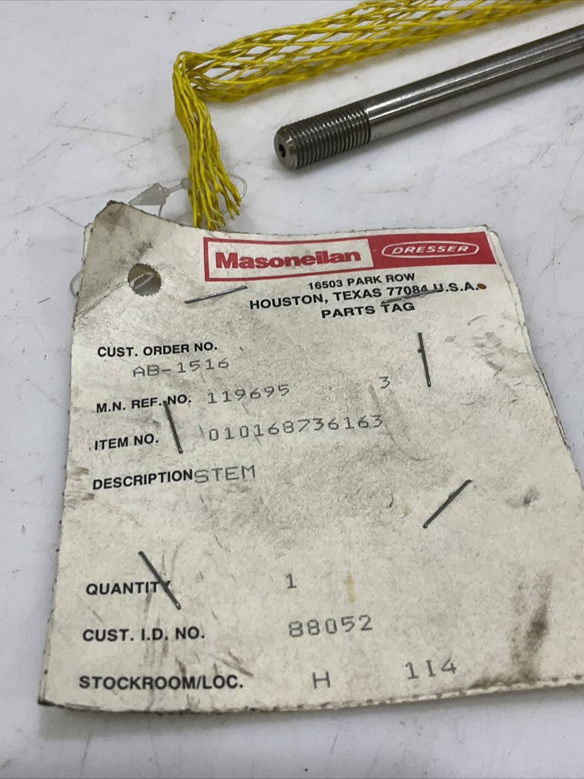 MASONEILAN DRESSER 010168736163 STEM 373