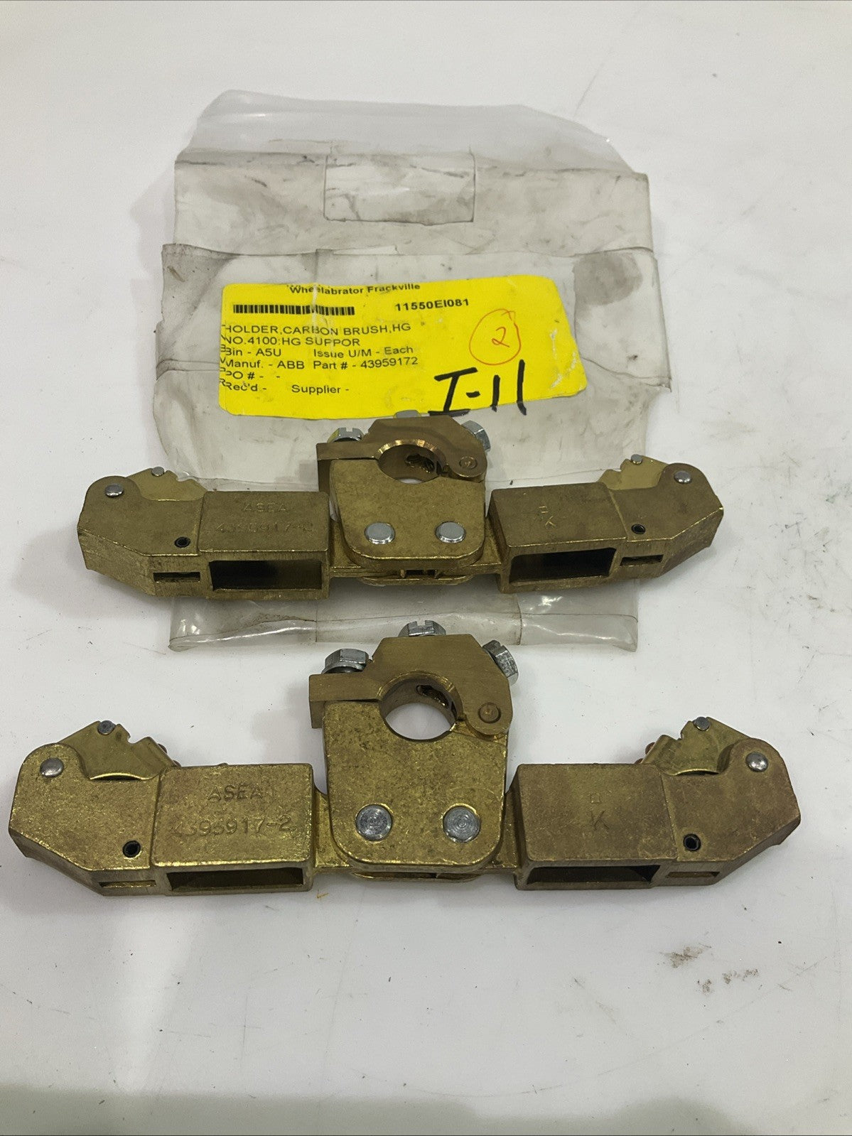 ASEA - ABB  4395917-2  DUAL  DOUBLE BRUSH HOLDER LOT OF 2  T2M