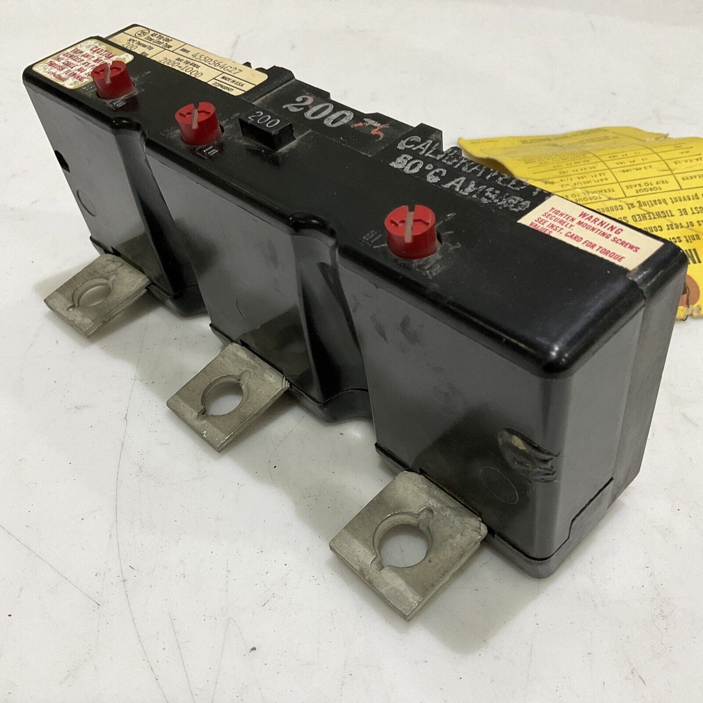 WESTINGHOUSE 455D564G27 AB TRIP UNIT 200 AMP 2000-1000 TRIP AMPS 373