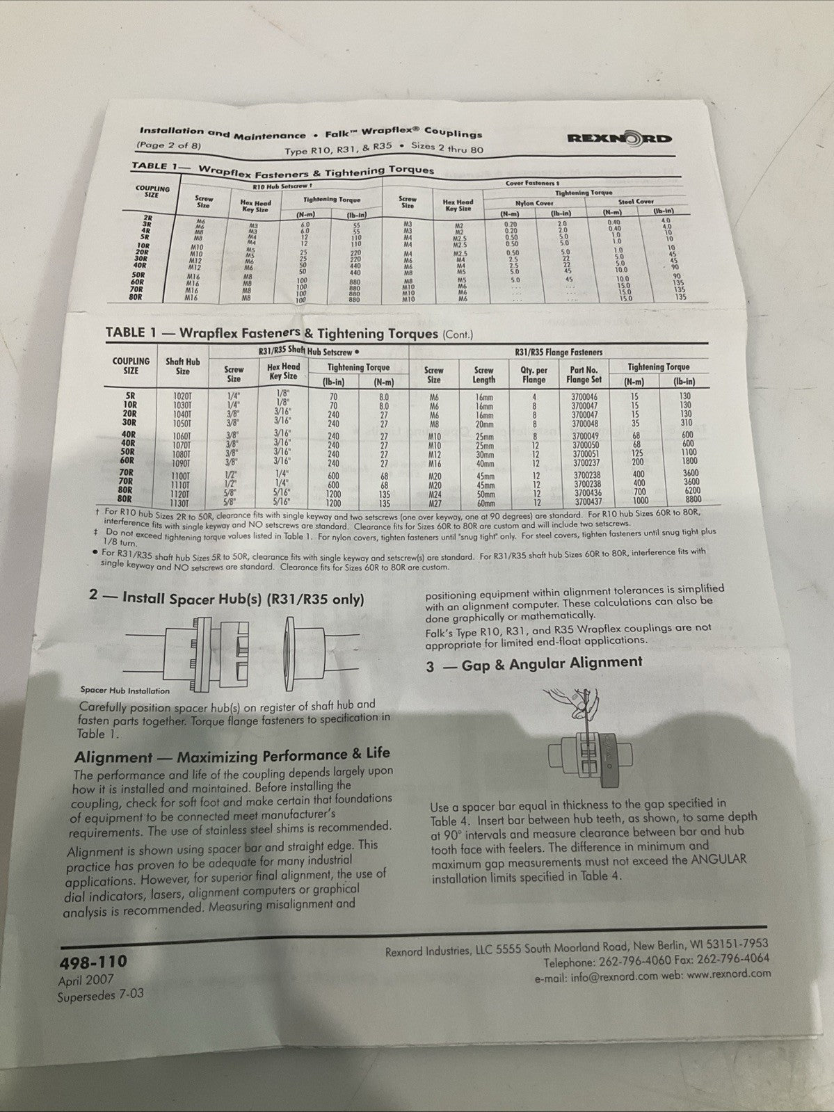 FALK-WRAPFLEX  364246  FLEXIBLE  COUPLING  T2M