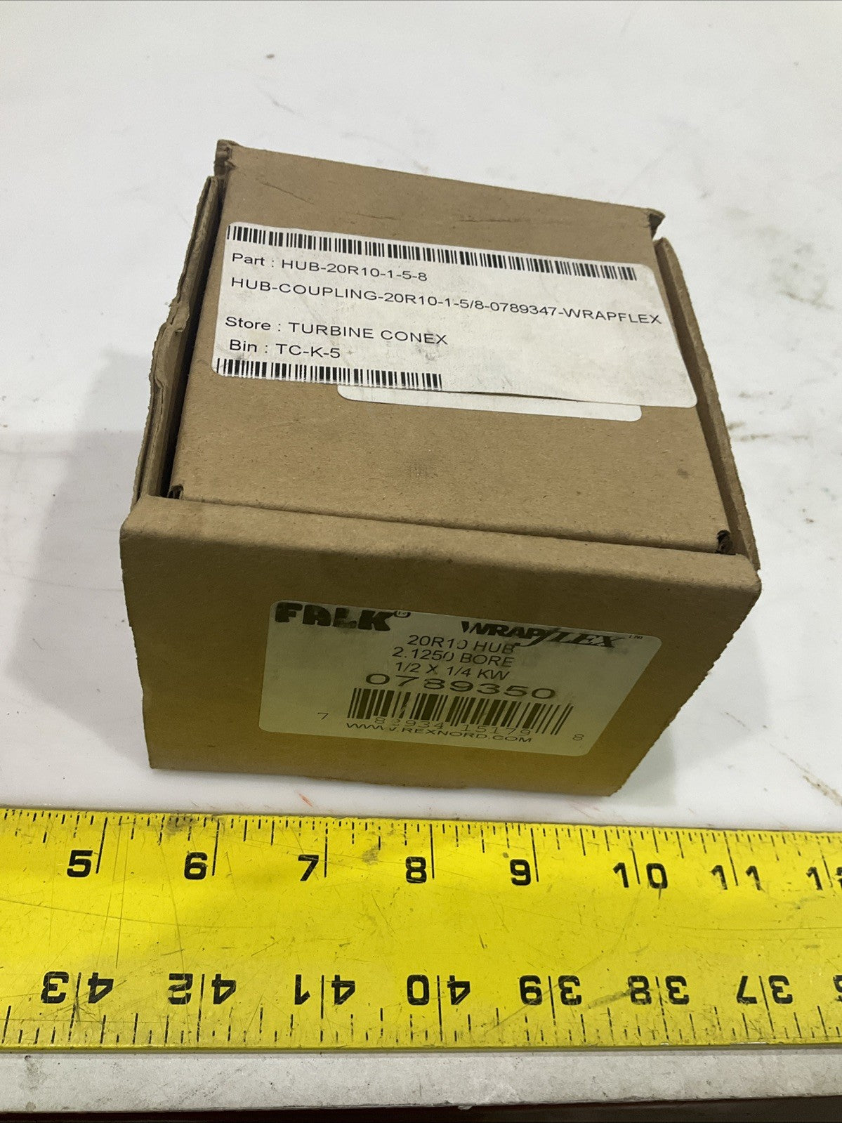 FALK WRAPFLEX  0789350 20R10 HUB 2.1250 BORE BEARING COPLEX  HUB  T2M