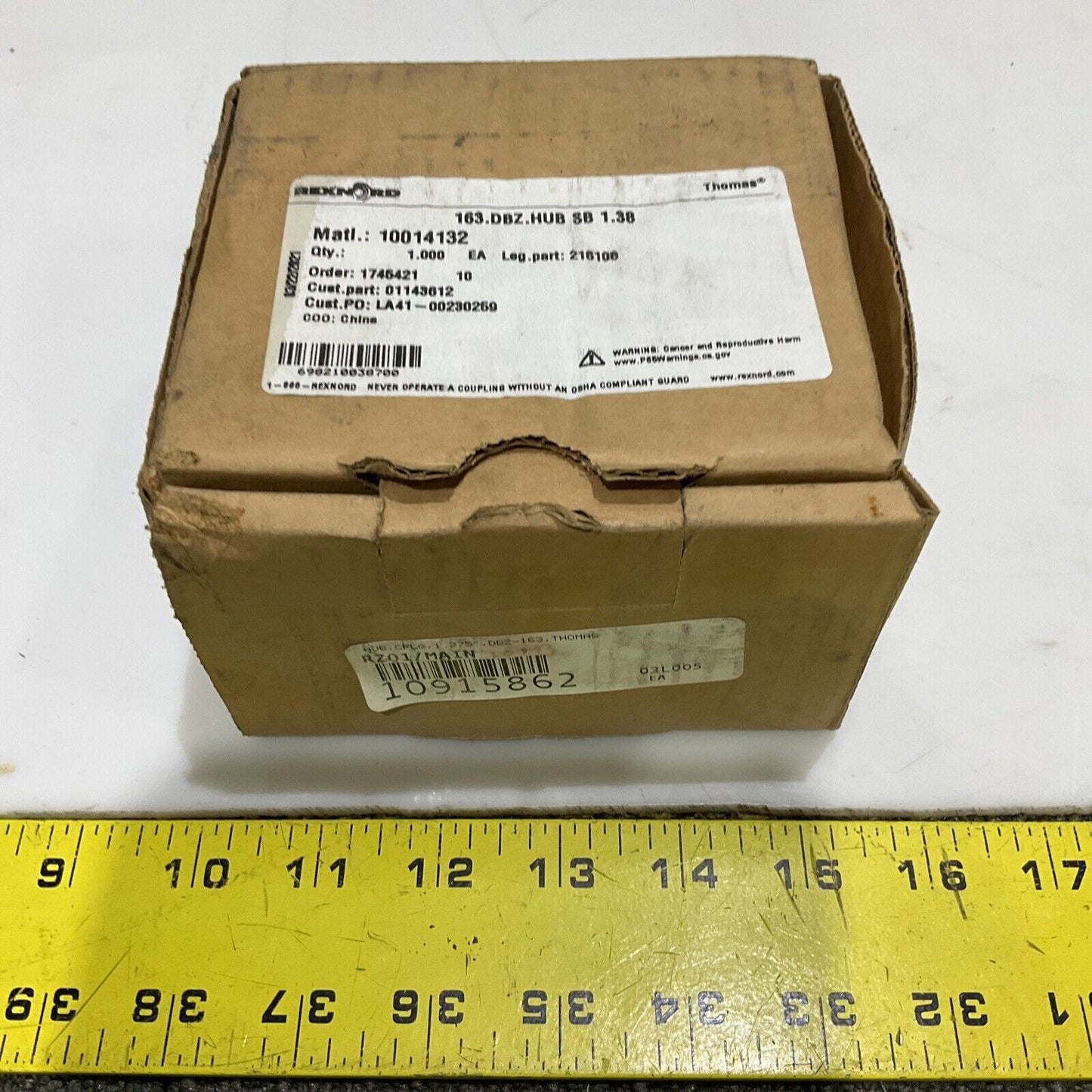 REXNORD THOMAS 216108 163.DBZ.HUB SB 1.38 COUPLING HUB 678